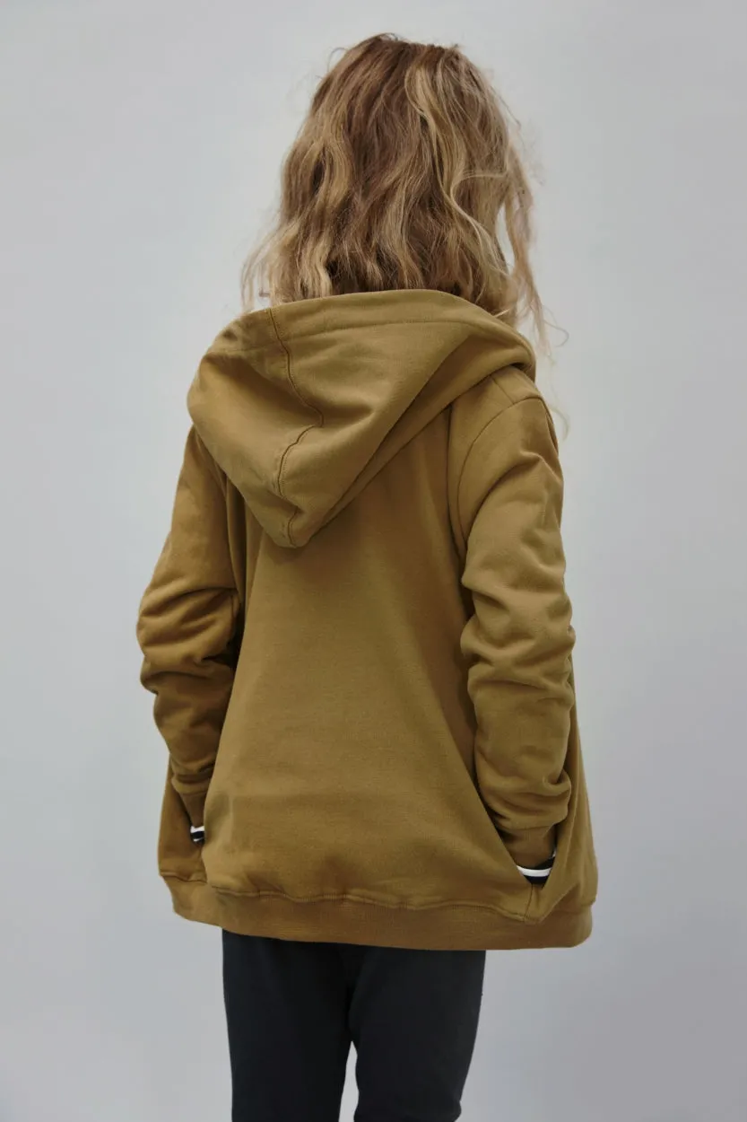 Hooded Cardigan | Peanut