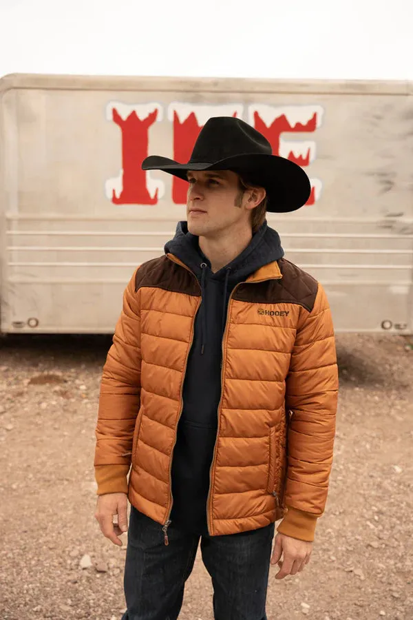 Hooey Puffer Jacket Tan with Brown