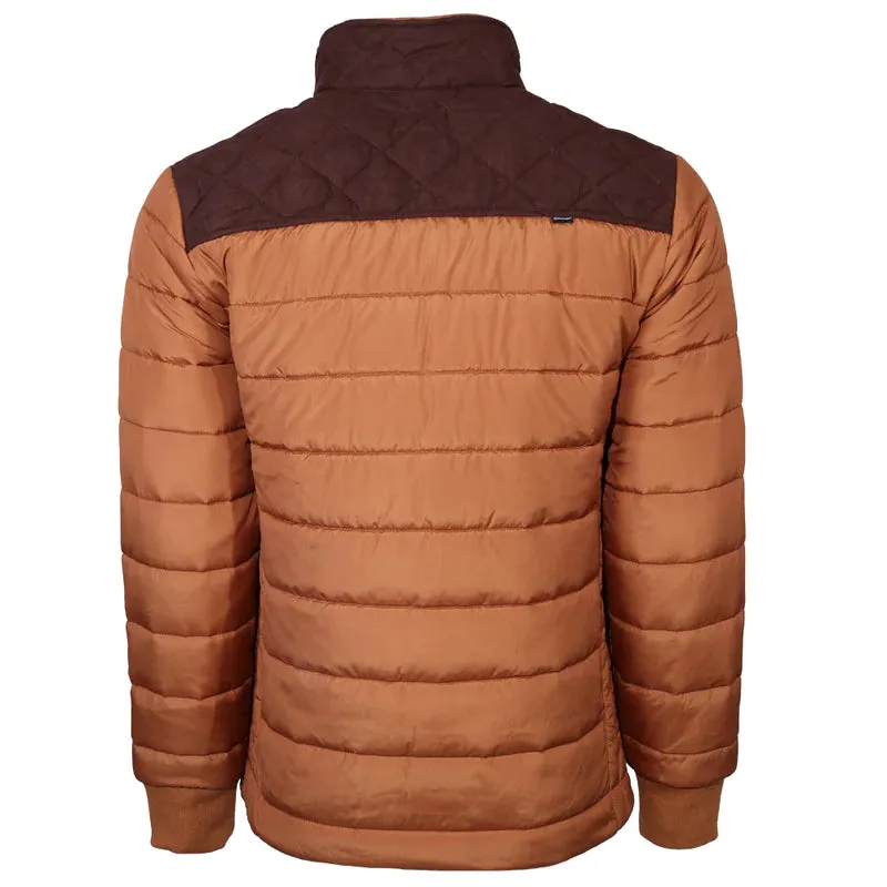 Hooey Puffer Jacket Tan with Brown