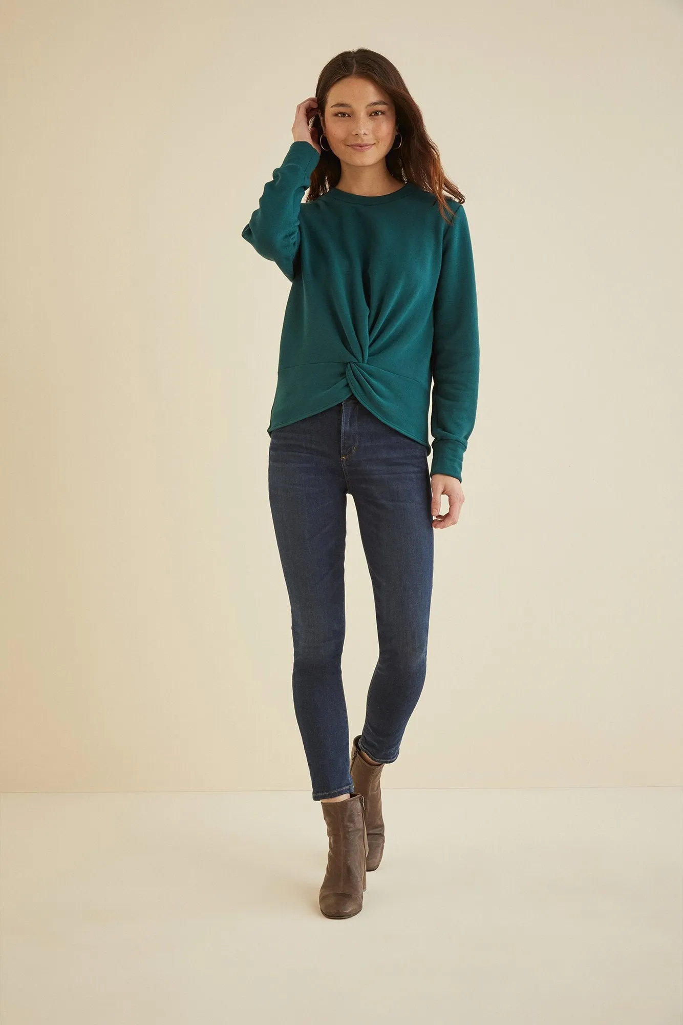 Ivana Twist Front Sweatshirt