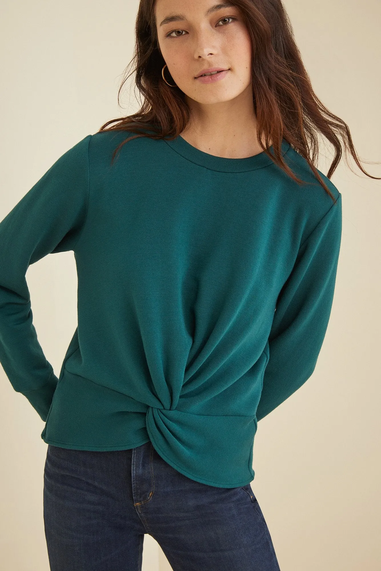 Ivana Twist Front Sweatshirt