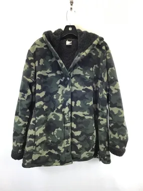 Jacket Fleece By Cuddl Duds In Camouflage Print, Size: 1x