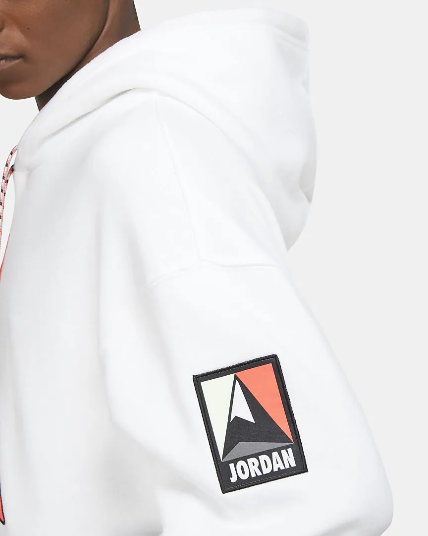 Jordan Winter Utility Men's Fleece Pullover Hoodie 'White/Barely Volt'
