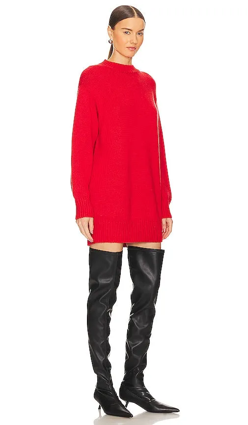 L'Academie Manal Sweater Dress in Red