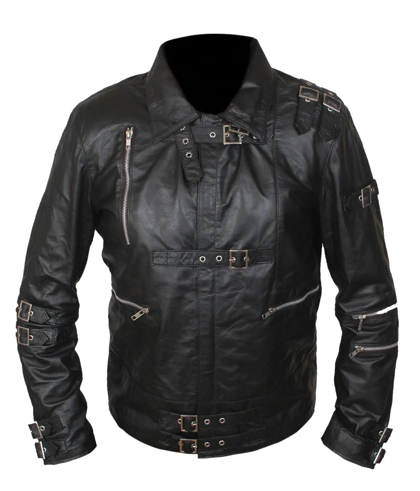 Leather Jackets Hub Mens Genuine Lambskin Leather Jacket (Black, Fencing Jacket) - 1501768