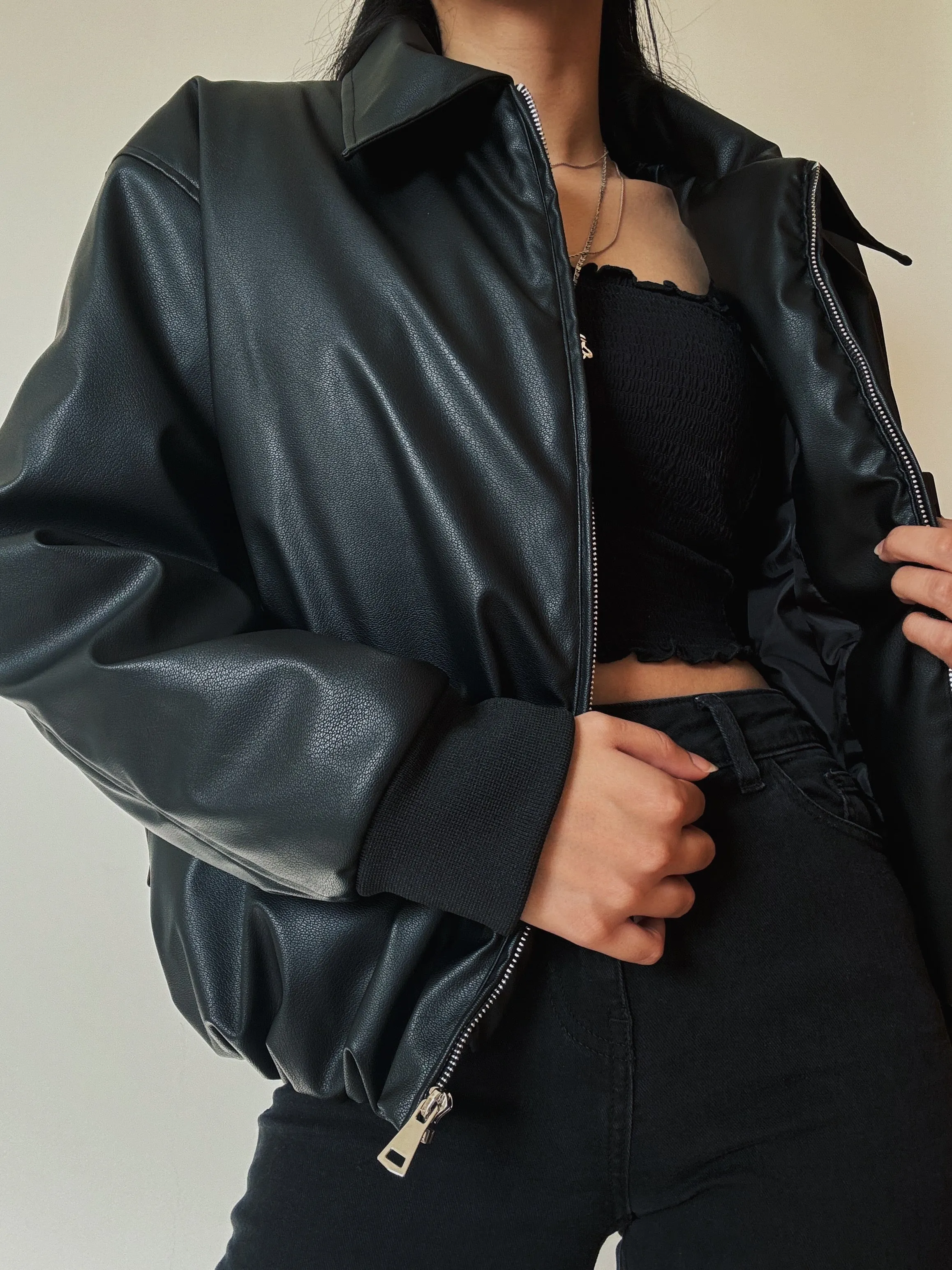 Leather Puffer (faux)