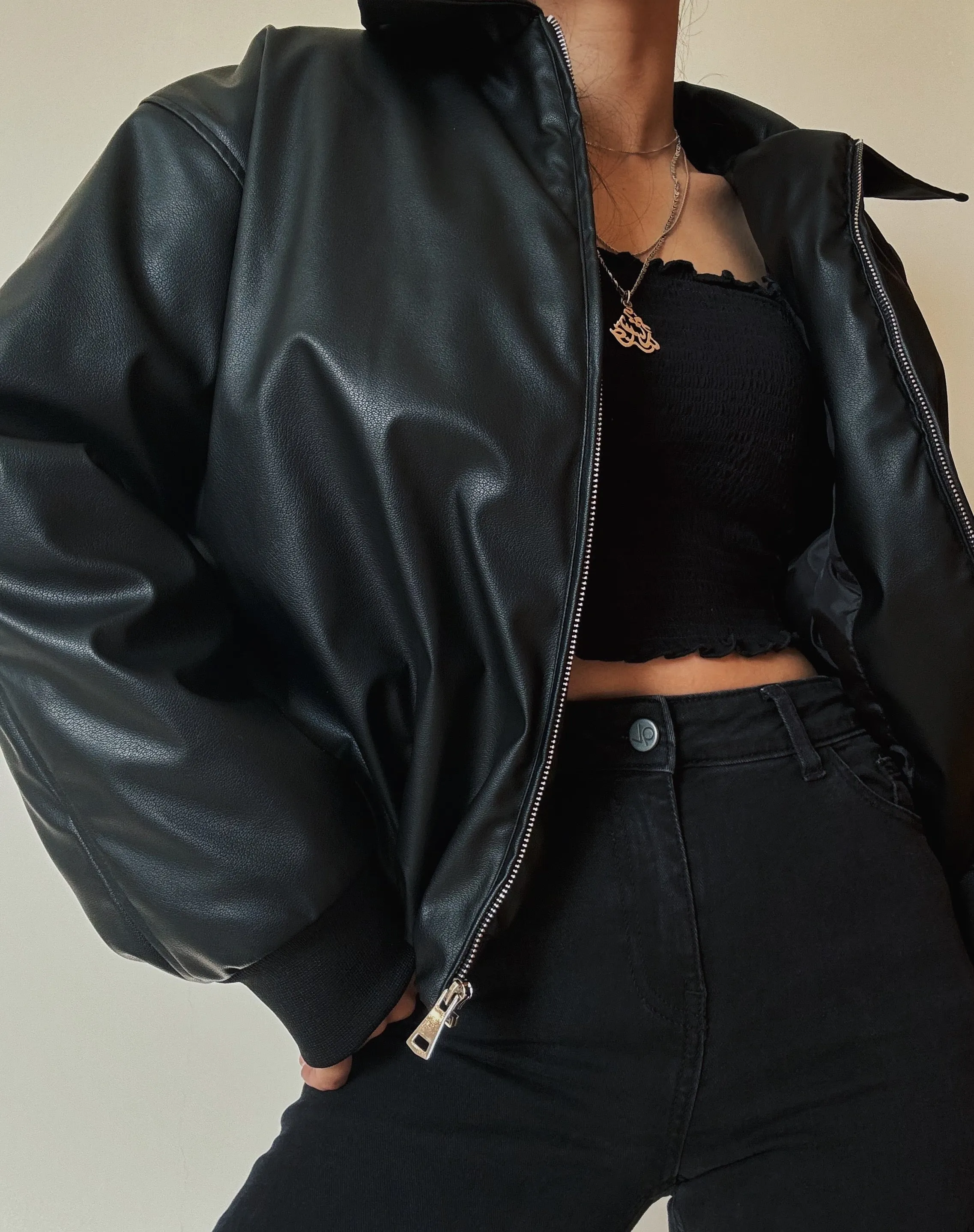 Leather Puffer (faux)