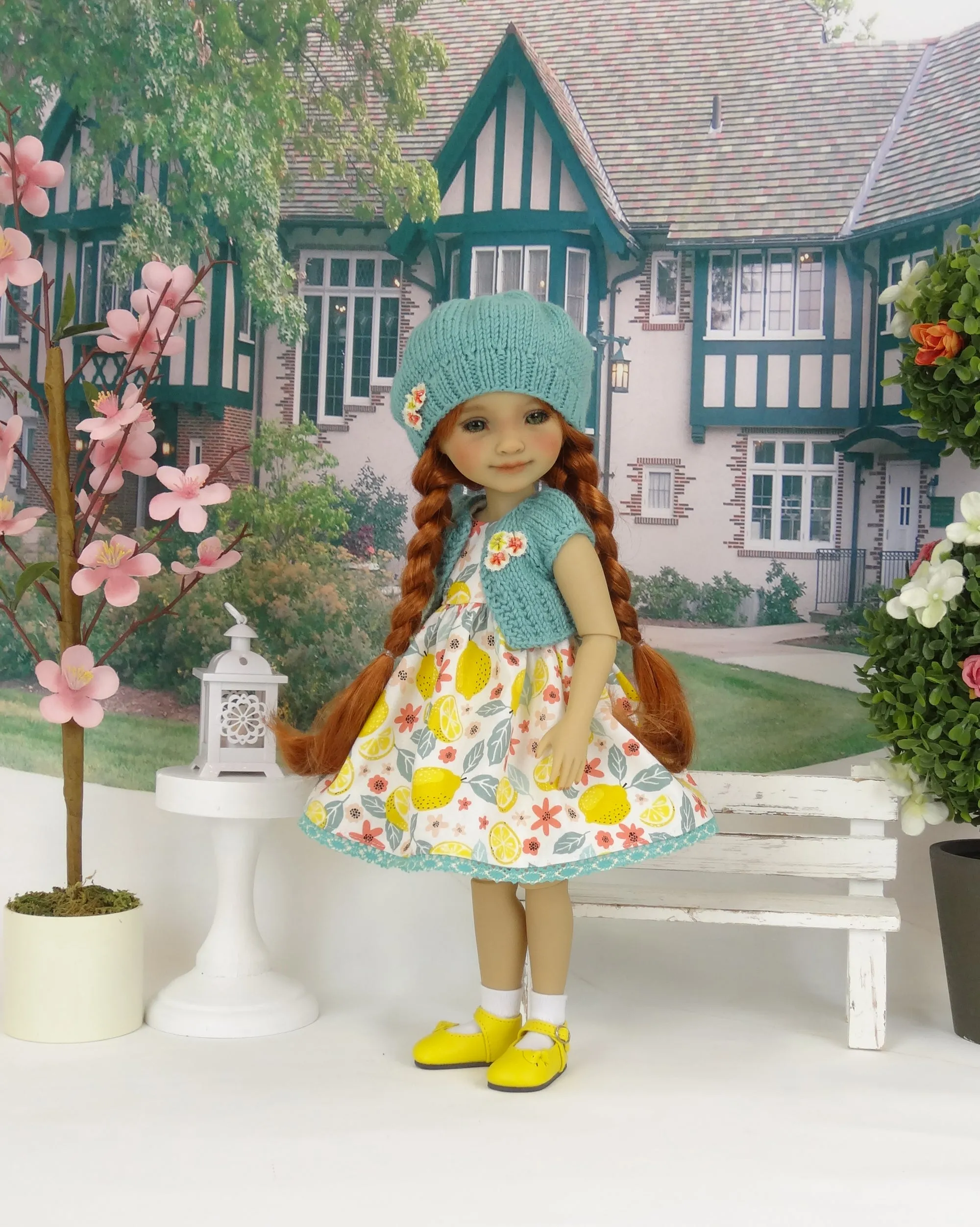 Lemon Tart - dress and sweater with shoes for Ruby Red Fashion Friends doll