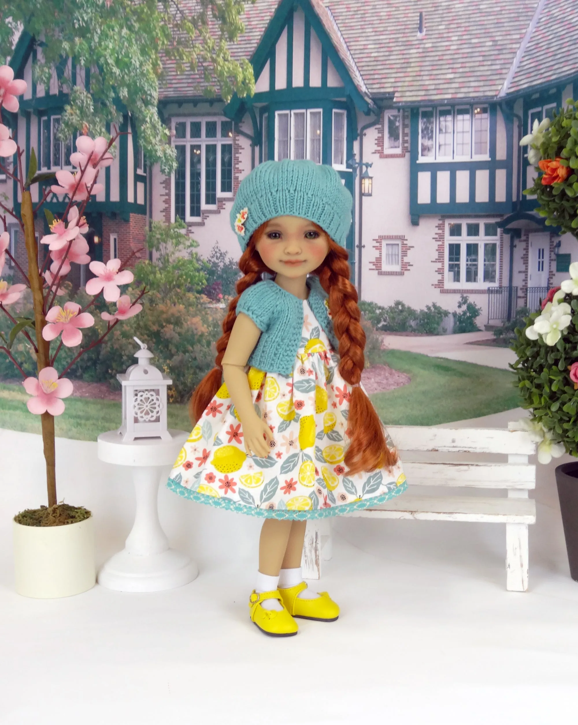 Lemon Tart - dress and sweater with shoes for Ruby Red Fashion Friends doll