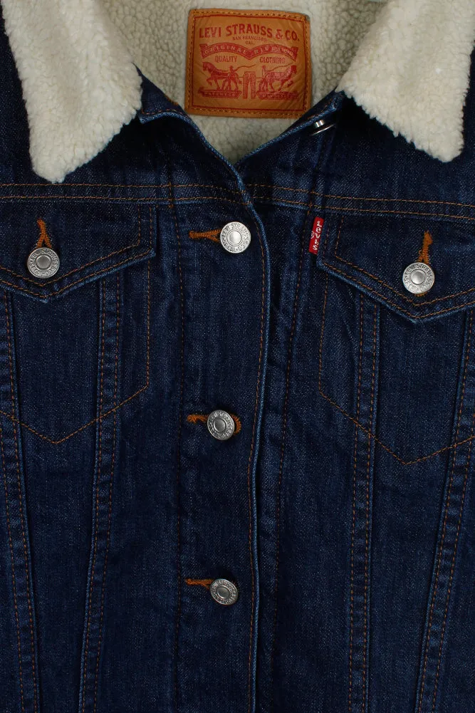 Levi's Men's Denim Sherpa Lined Trucker Jean Jacket