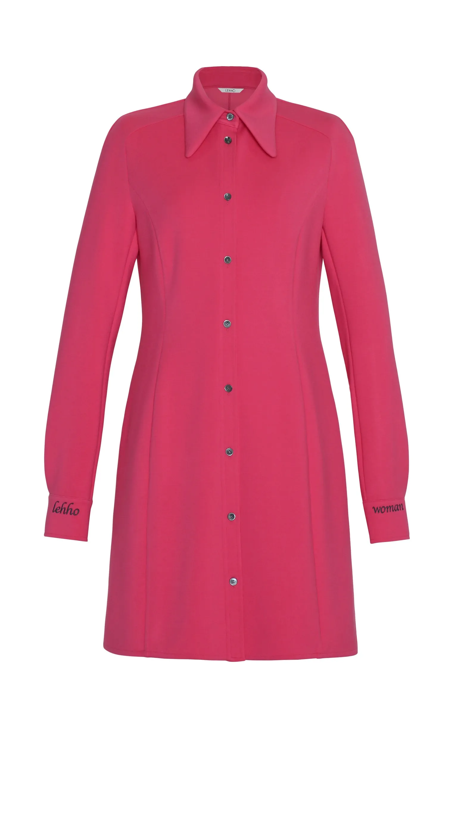 LOLI MATTE CREPE JERSEY SHIRT DRESS