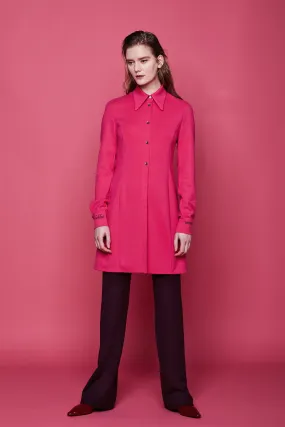 LOLI MATTE CREPE JERSEY SHIRT DRESS