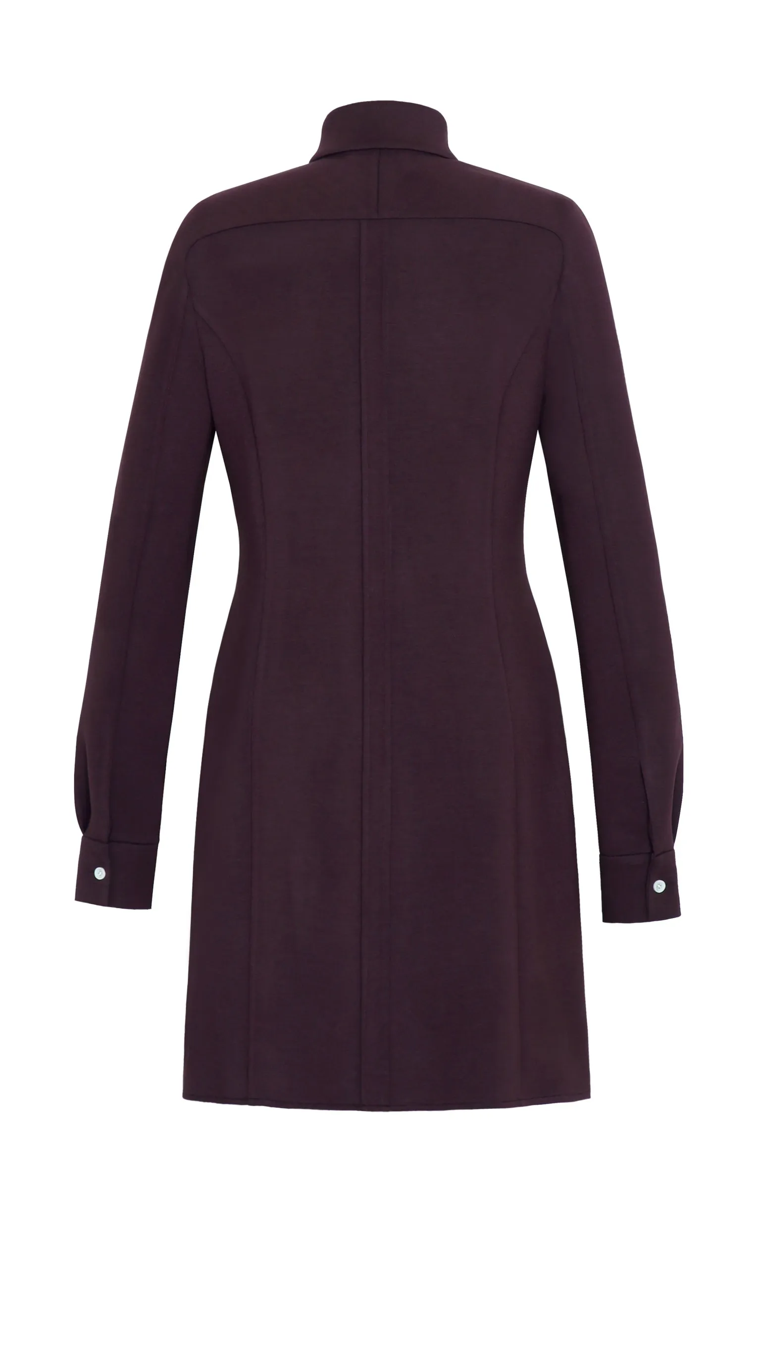 LOLI MATTE CREPE JERSEY SHIRT DRESS