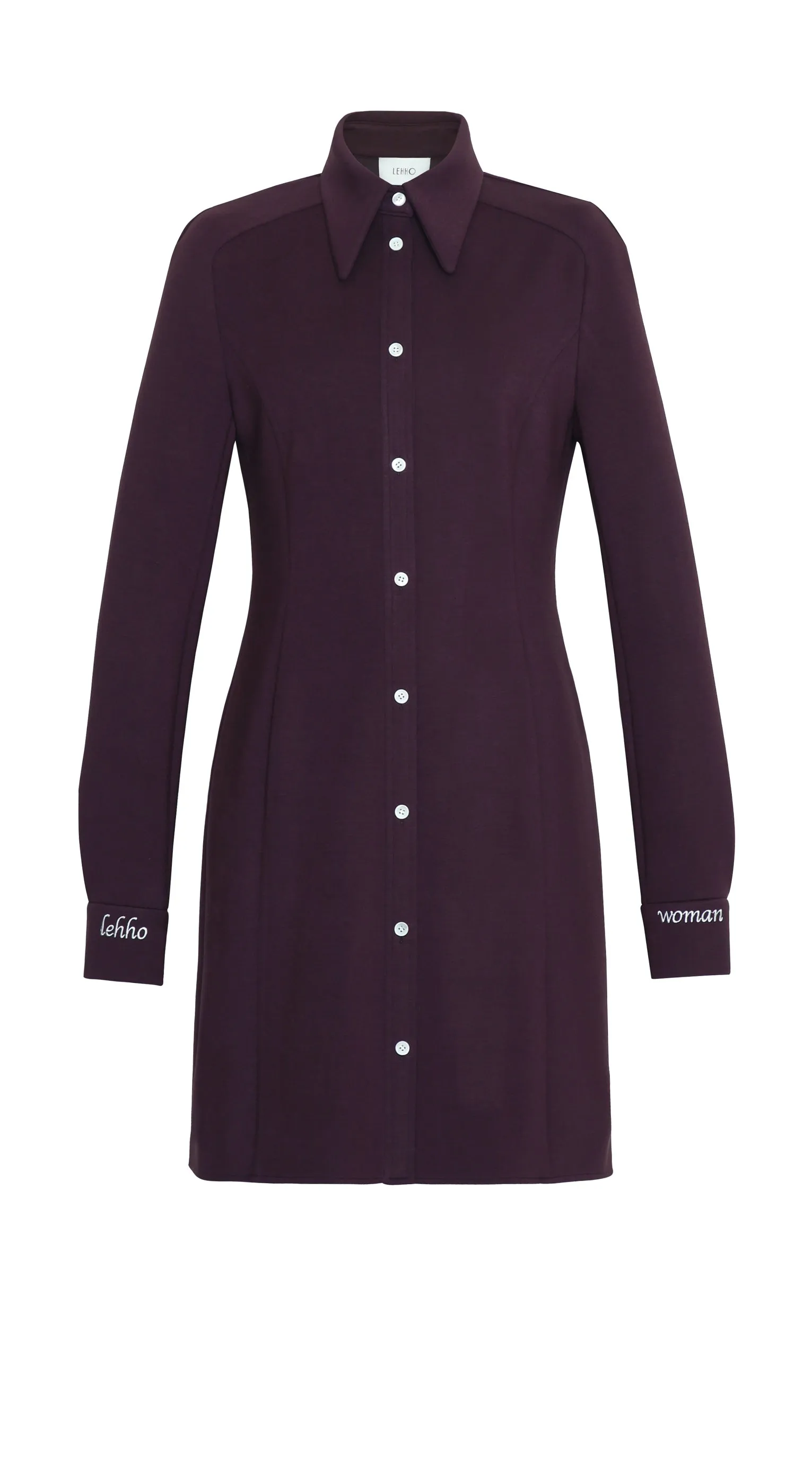 LOLI MATTE CREPE JERSEY SHIRT DRESS