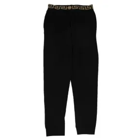 Long Johns Size US XL 6 Black Gold Greca Logo Border
