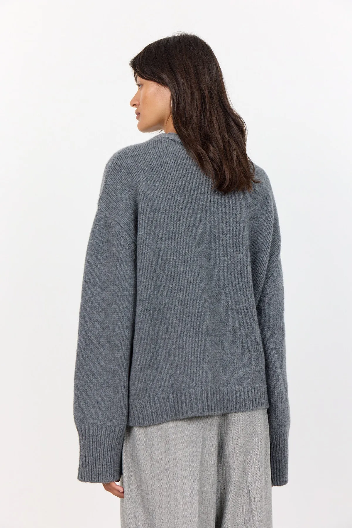 LR-PERLE 6 Cardigan Dark grey