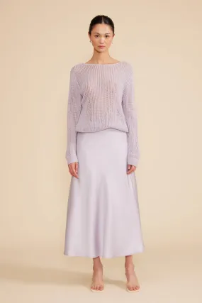 Lucy Paris Lavender Fitz Midi Skirt