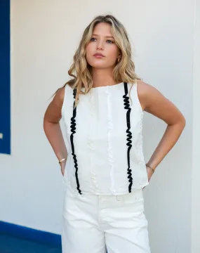 Luna High Neck Ribbon Tank