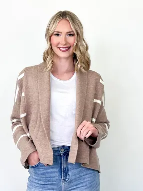 Madeline - Long Sleeve Striped Cardigan