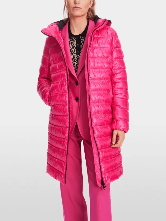 Marc Cain Sports Rethink Together Padded Coat In Dragon Fruit XS 11.05 W43 Col 244