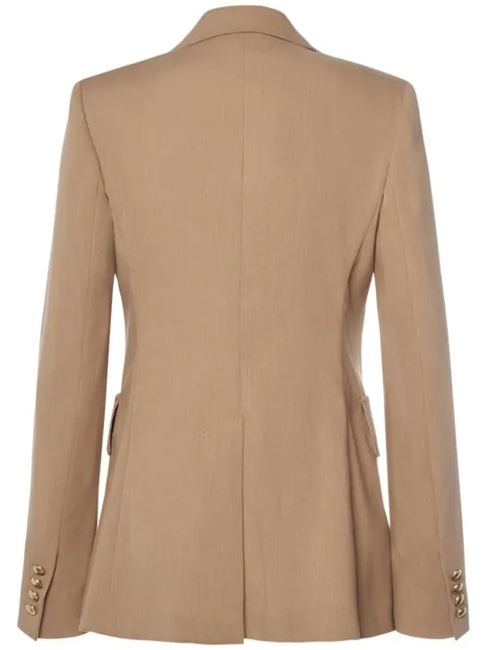 Max Mara   Cotton crepe double breasted jacket 