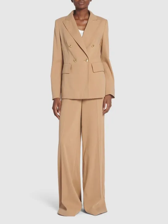 Max Mara   Cotton crepe double breasted jacket 