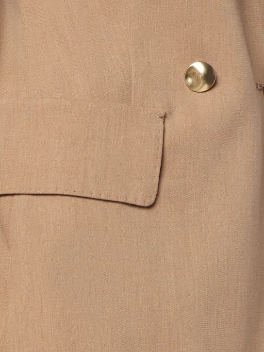 Max Mara   Cotton crepe double breasted jacket 