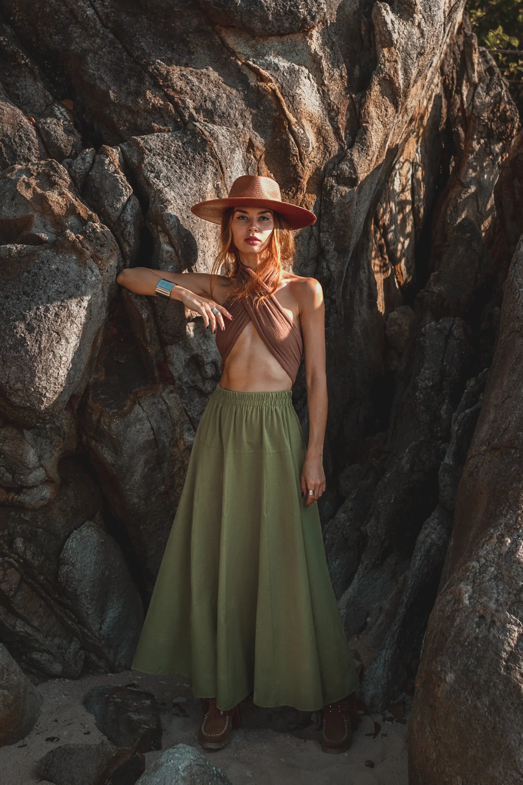 Maxi Skirt Aurora Olive