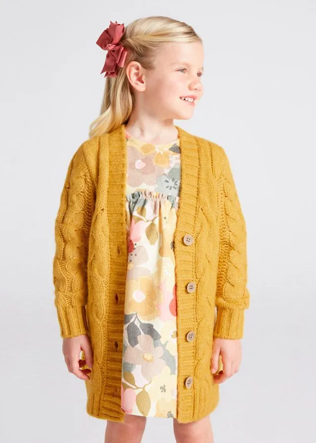 Mayoral Girls Honey Braided Cardigan