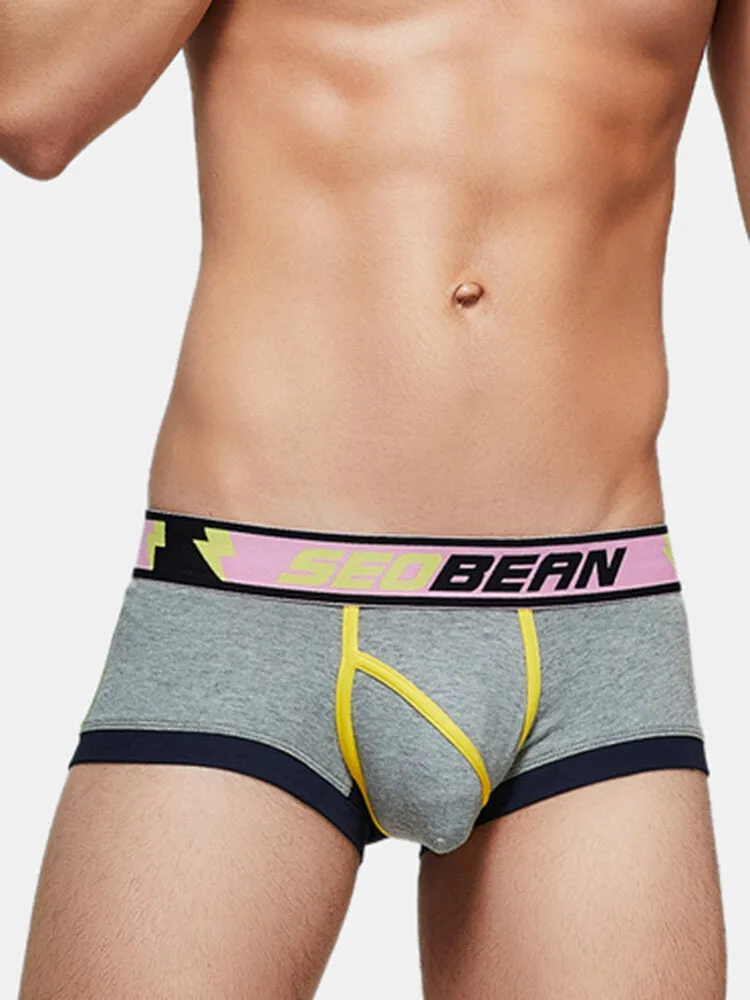 Men's Breathable U-Convex Cotton Low Waist Home Underwear