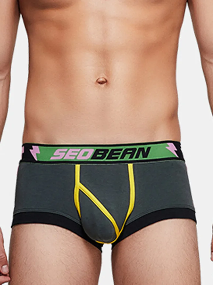 Men's Breathable U-Convex Cotton Low Waist Home Underwear