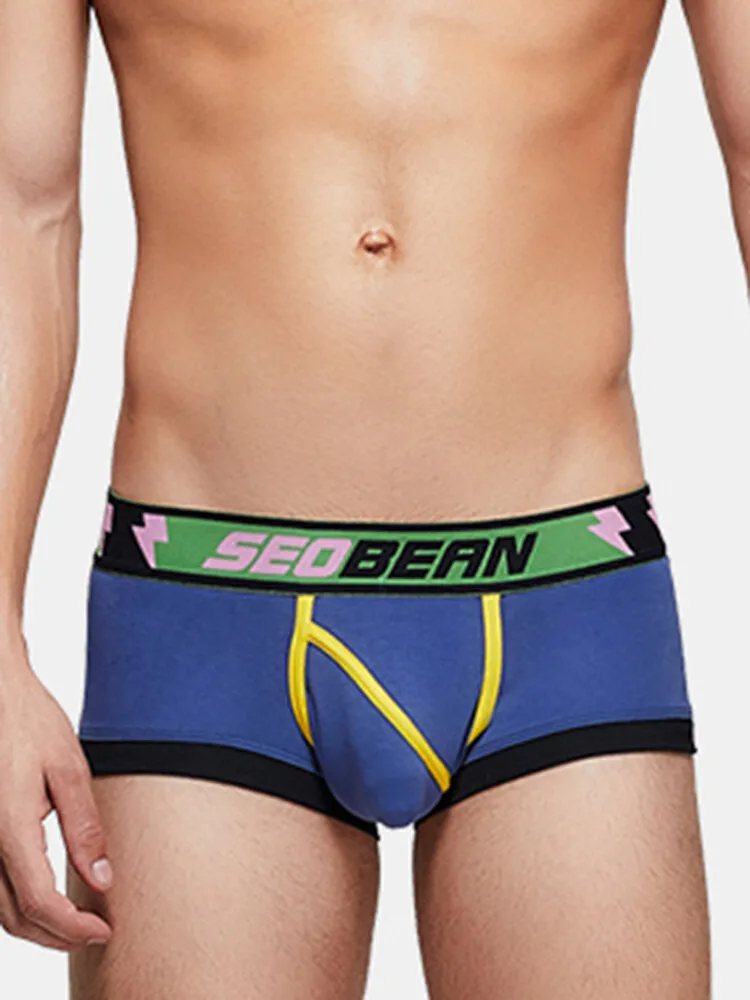 Men's Breathable U-Convex Cotton Low Waist Home Underwear