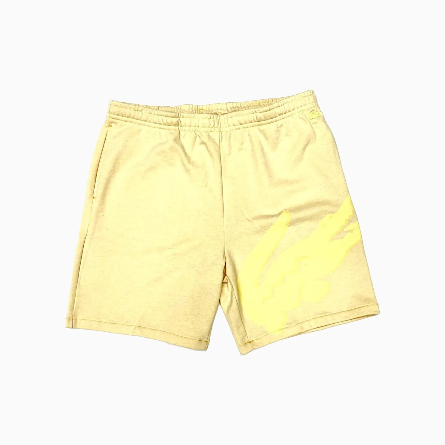 Men's Oversized Crocodile Print Organic Cotton Fleece Shorts