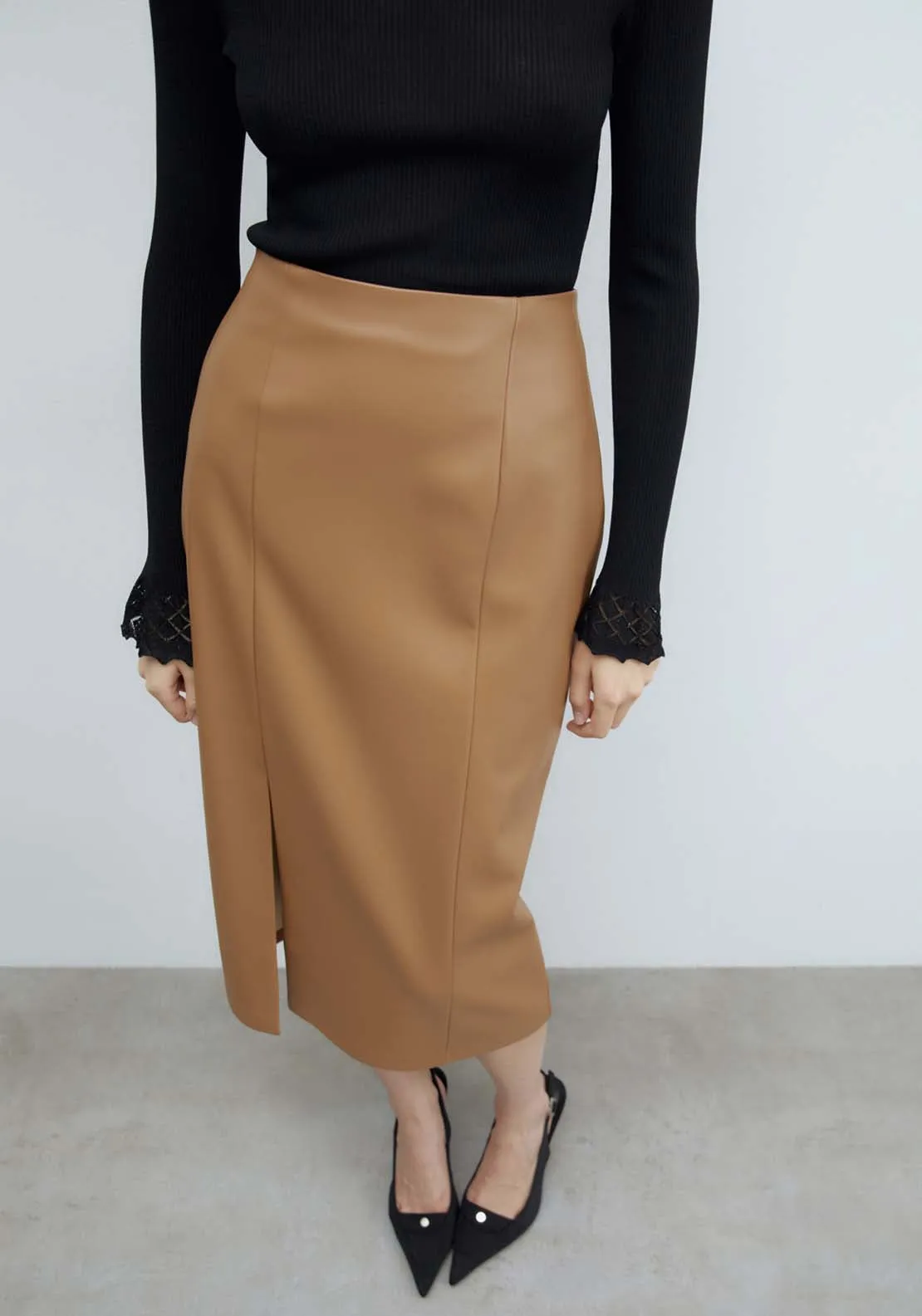Midi Skirt - Camel