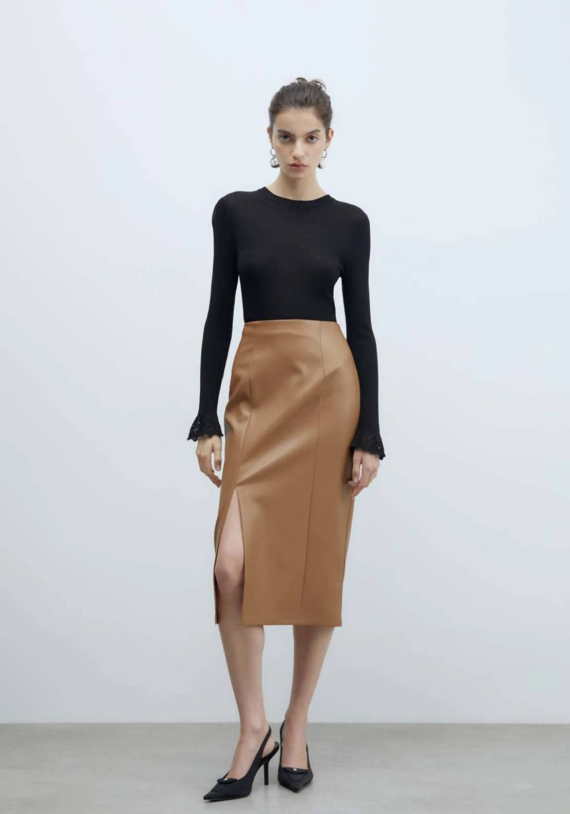 Midi Skirt - Camel