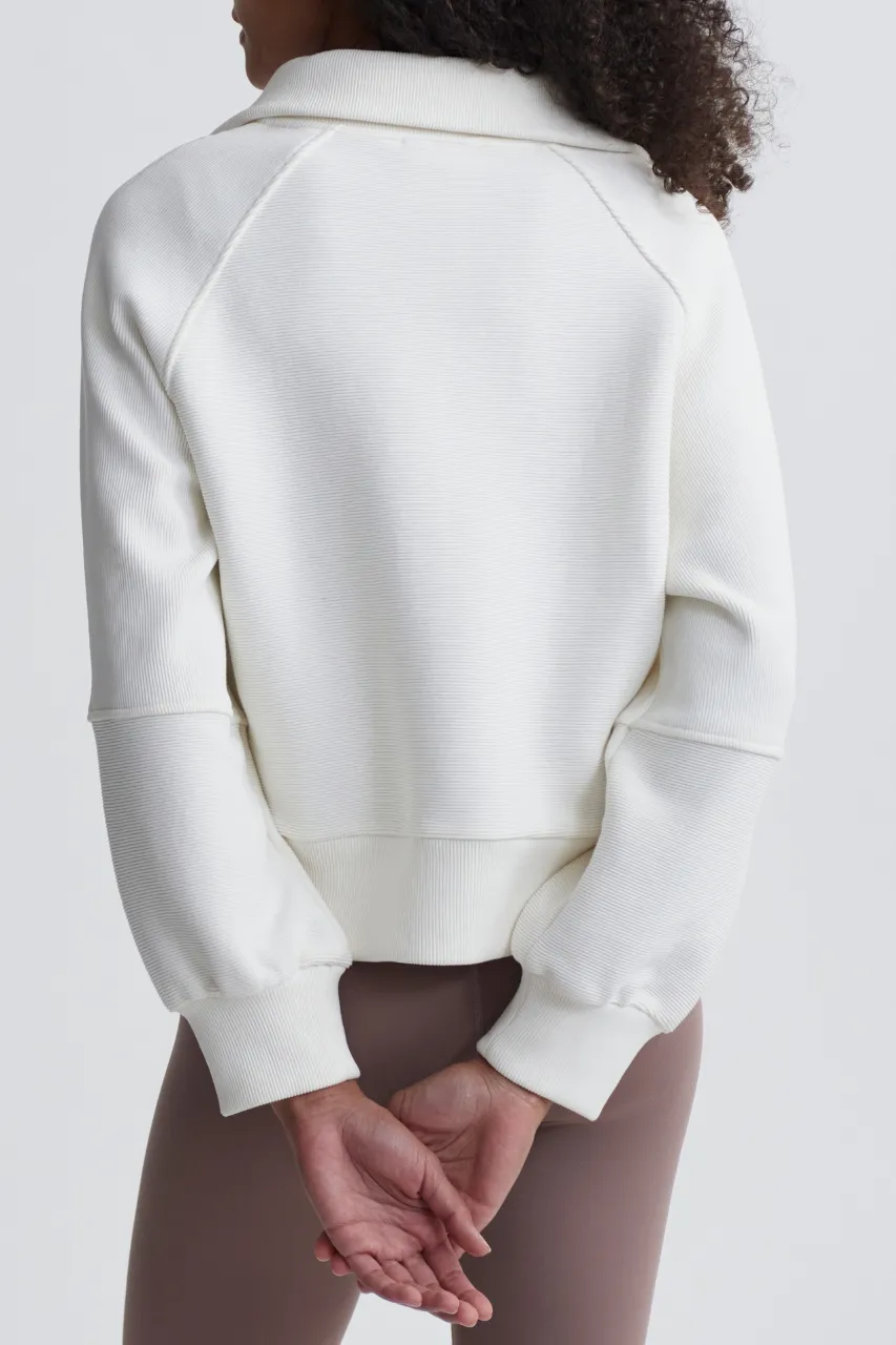Milano Half Zip Sweat - Ivory
