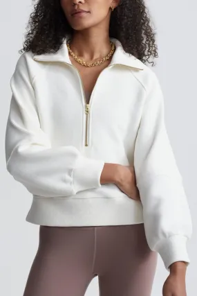 Milano Half Zip Sweat - Ivory
