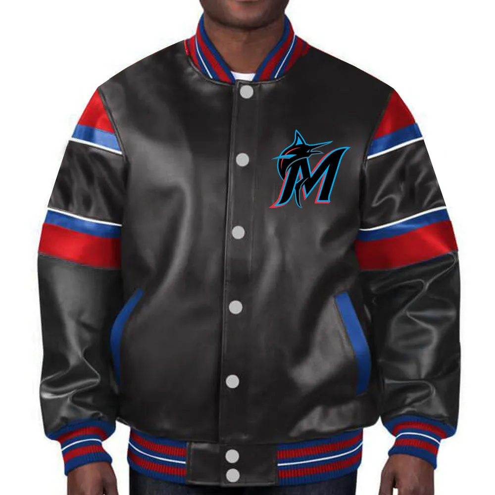 MLB Miami Marlins Leather Jacket