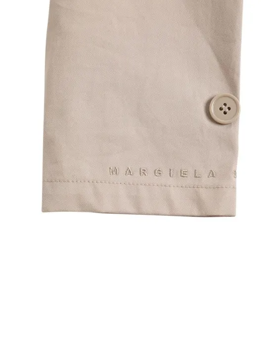 MM6 Maison Margiela   Logo embroidered cotton gabardine jacket 
