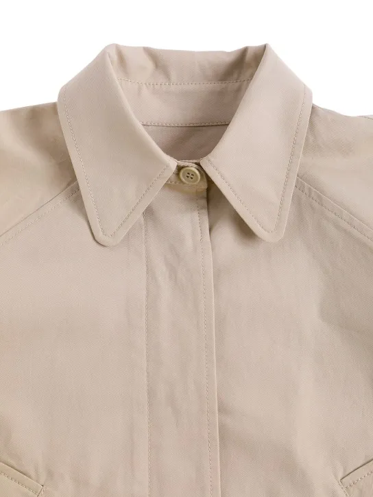 MM6 Maison Margiela   Logo embroidered cotton gabardine jacket 