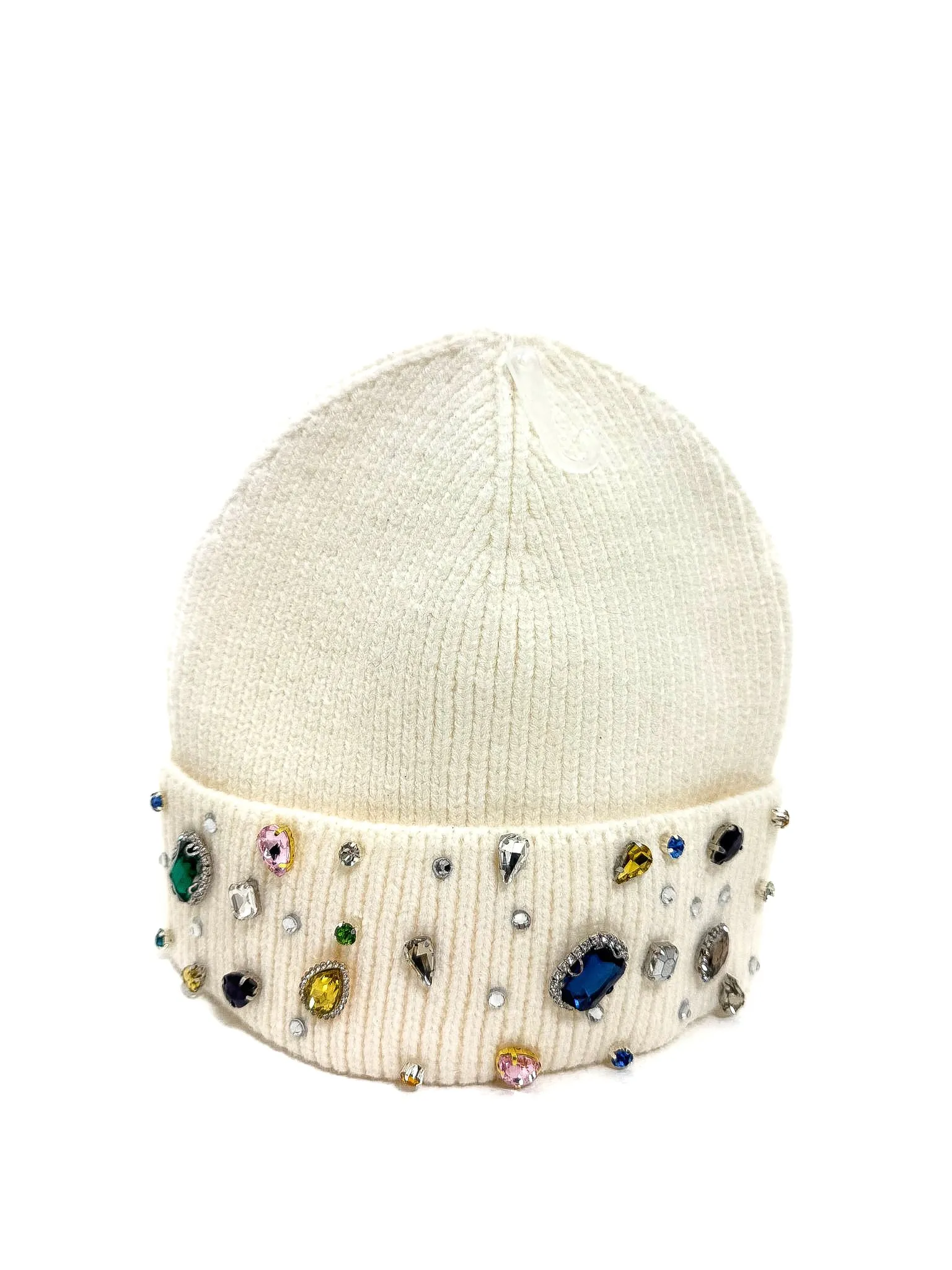 Multicoloured Diamante Beanie Hat