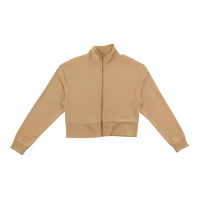 mySTYLE Women's Mock Neck Fleece Zip Jacket