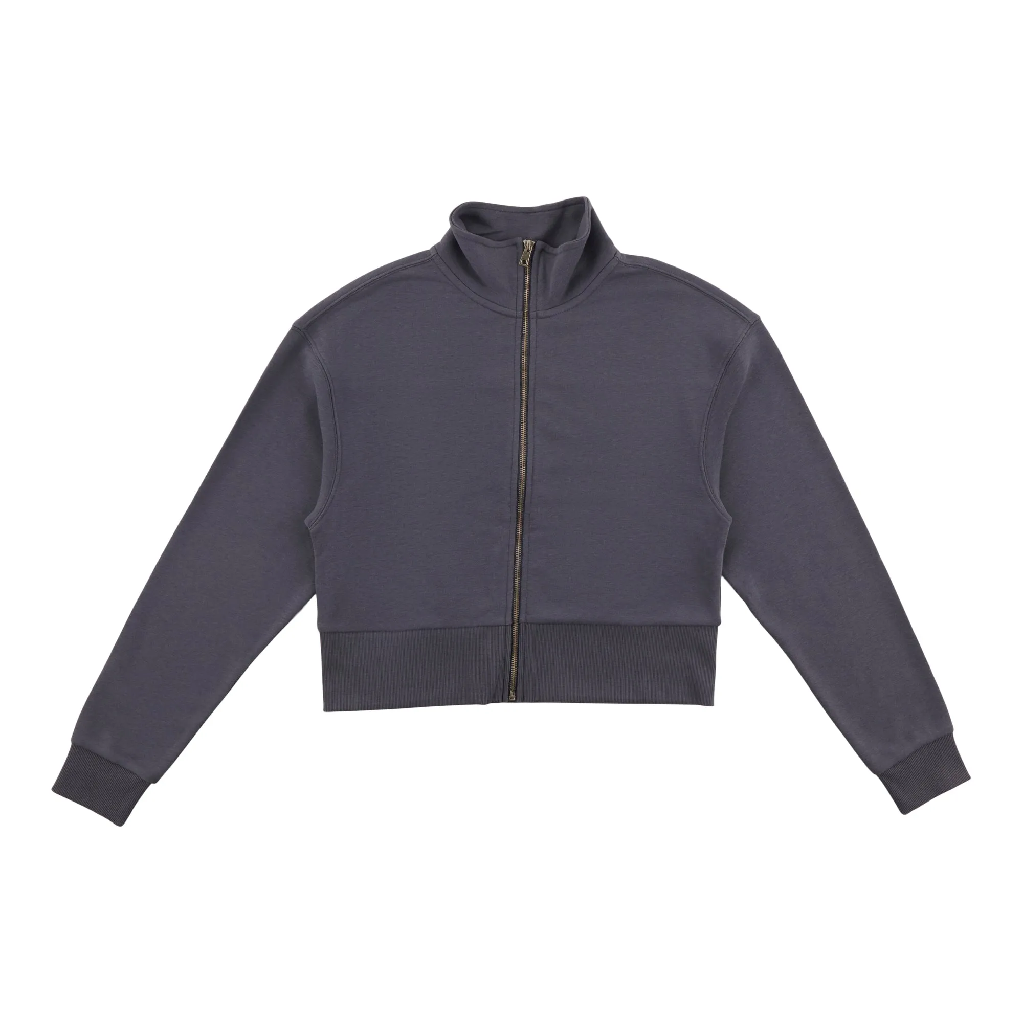 mySTYLE Women's Mock Neck Fleece Zip Jacket