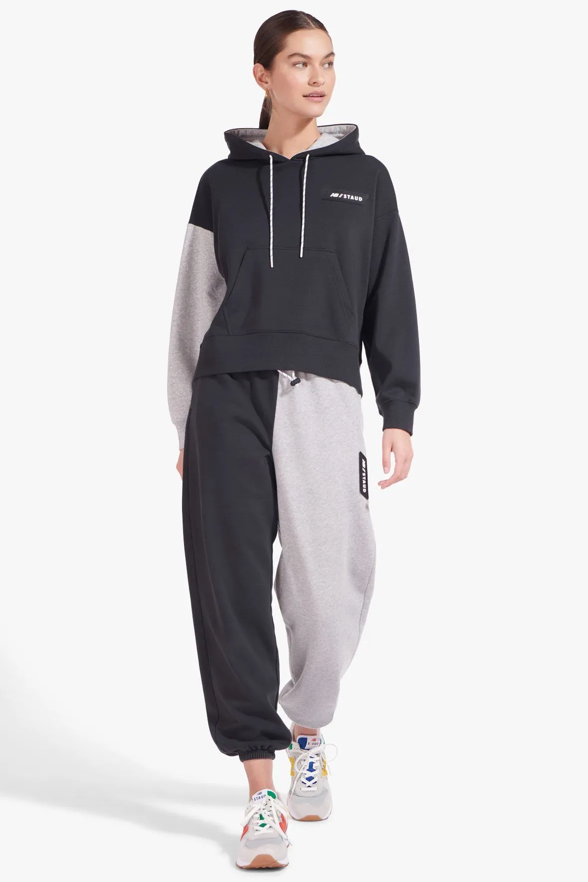 NB x STAUD COLORBLOCK SWEATSHIRT | BLACK