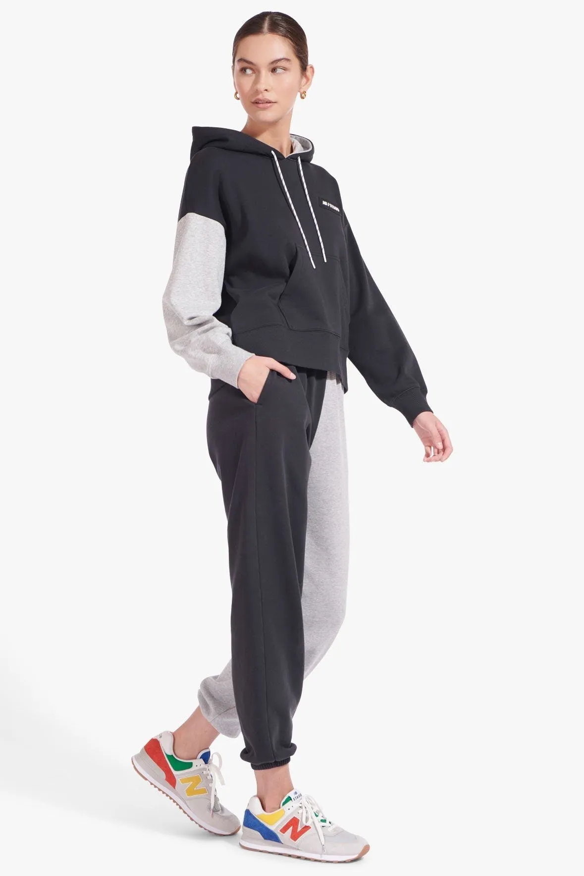 NB x STAUD COLORBLOCK SWEATSHIRT | BLACK
