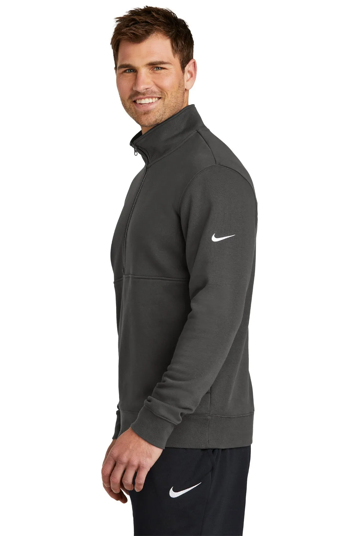 Nike Club Fleece Custom Quarter-Zips, Anthracite