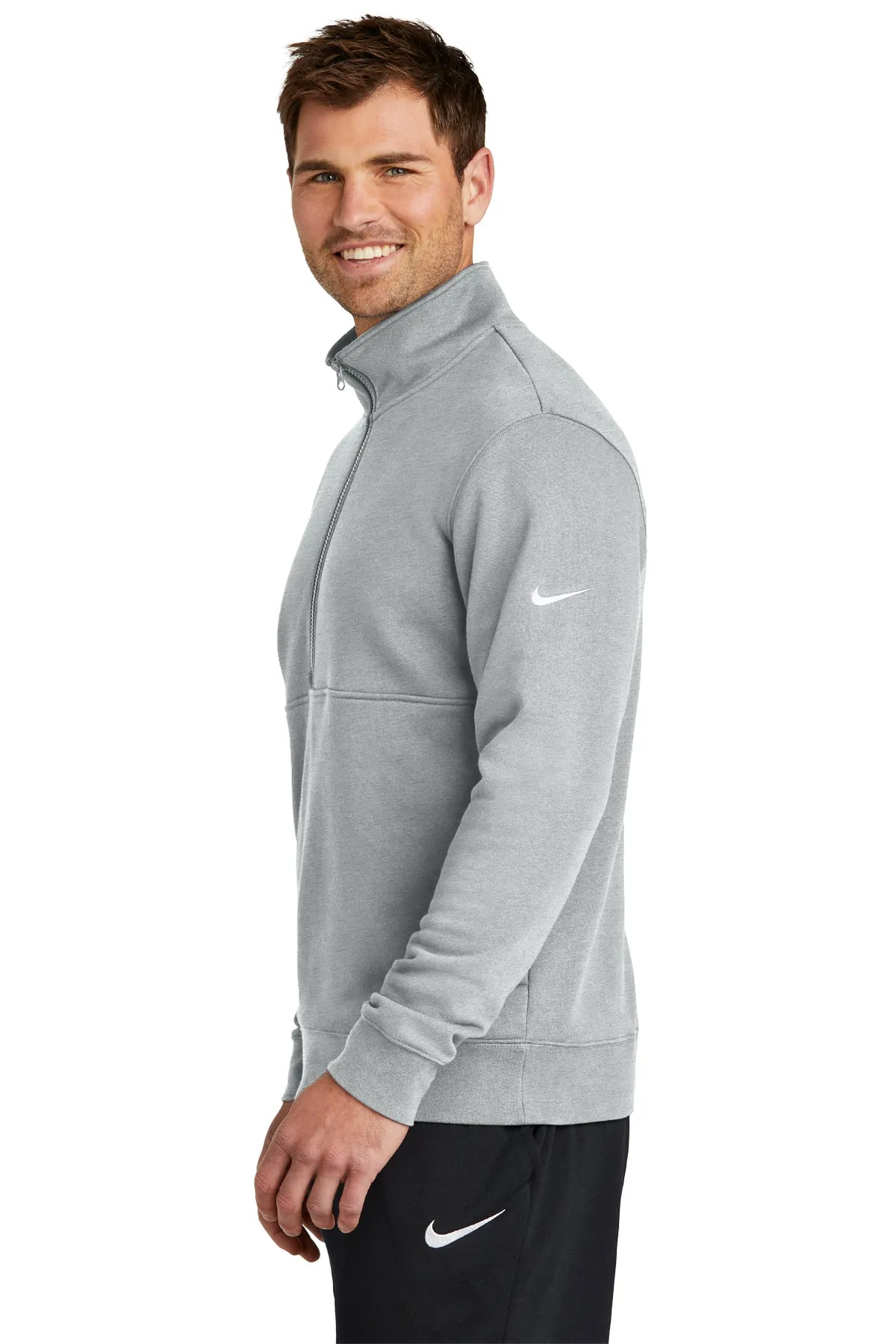 Nike Club Fleece Custom Quarter-Zips, Dark Grey Heather