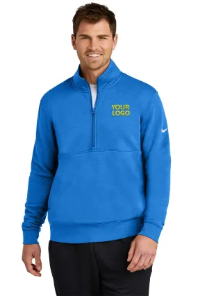 Nike Club Fleece Custom Quarter-Zips, Light Game Royal Heather