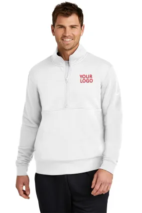 Nike Club Fleece Custom Quarter-Zips, White