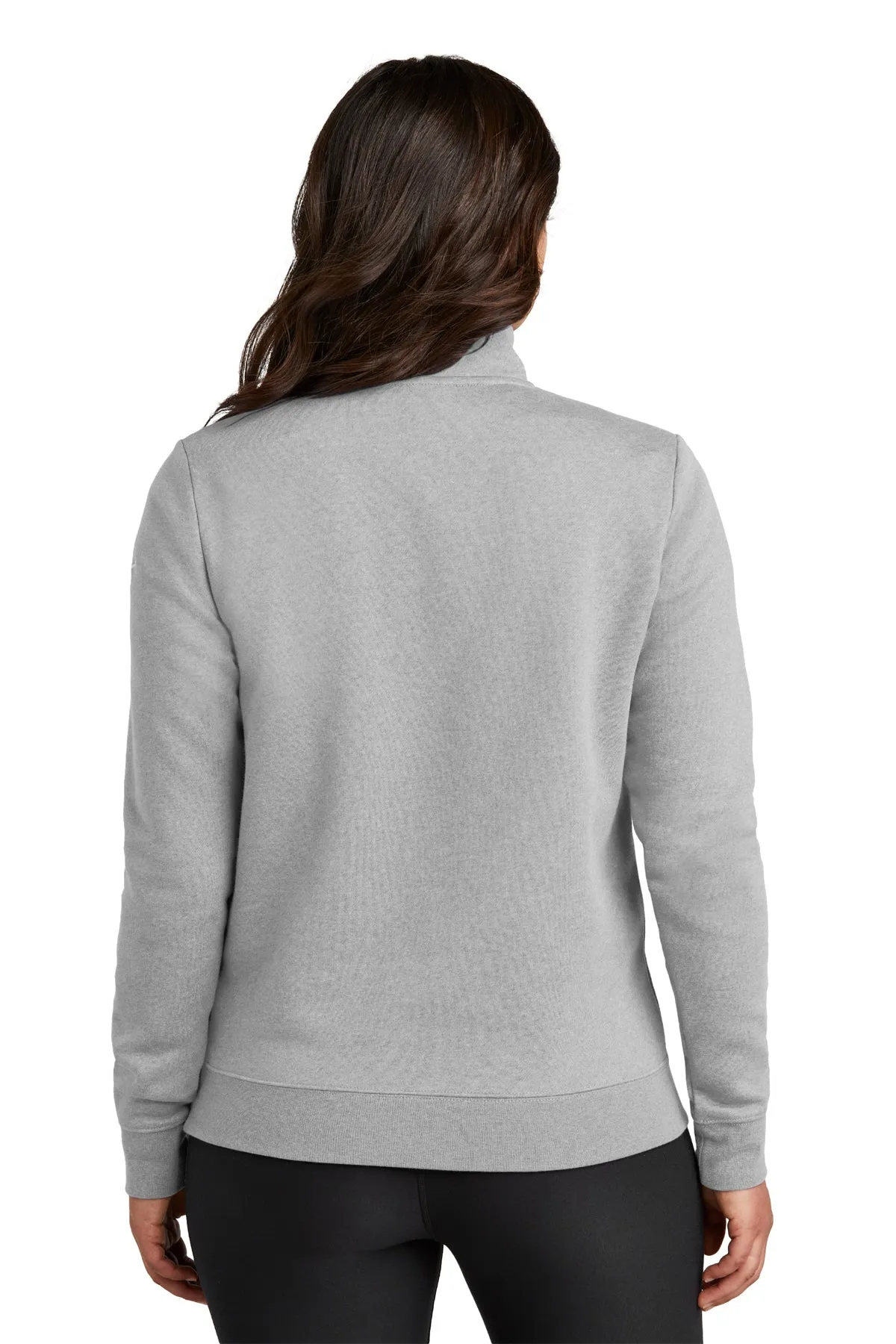Nike Ladies Club Fleece Custom Quarter-Zips, Dark Grey Heather
